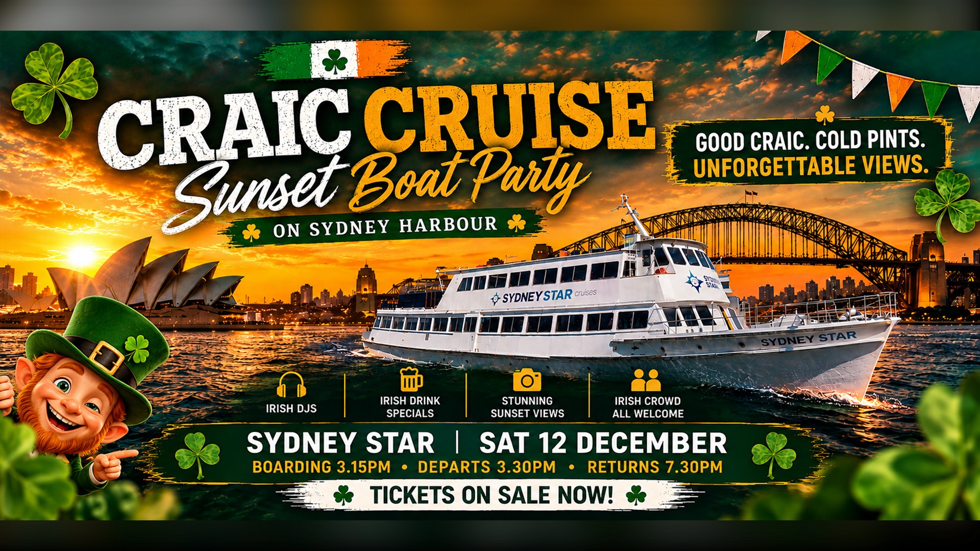 Craic Cruise: Irish Sunset Boat Party